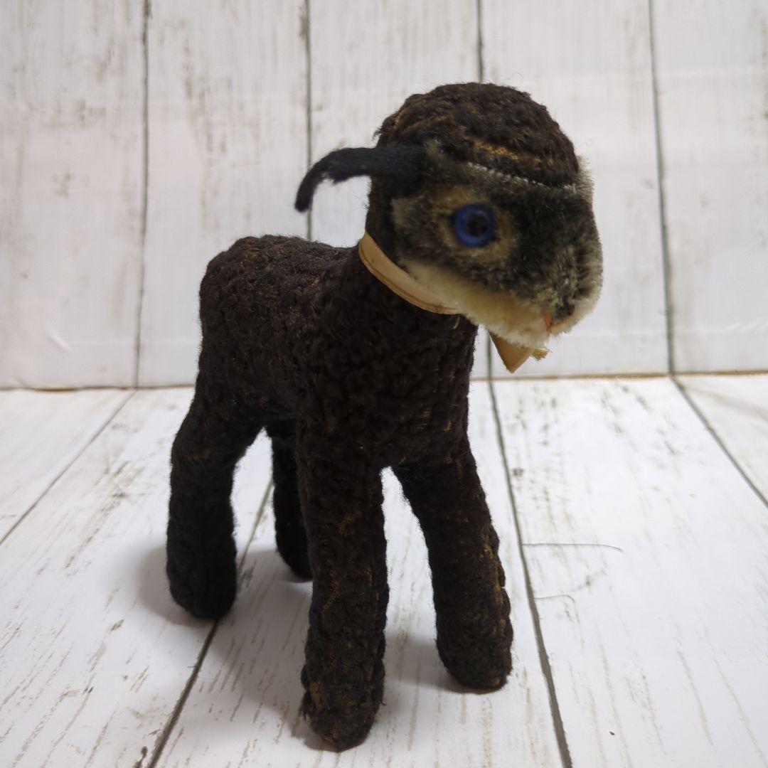 ヴィンテージ シュタイフ ペルシャラムのSwaple 黒羊 Steiff ドイツ