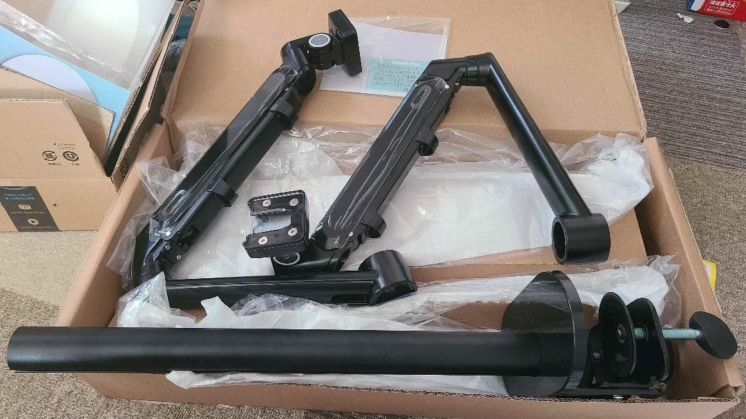 LOE(ロエ) 北欧スタイル デュアル モニター アーム ディスプレイ ガス