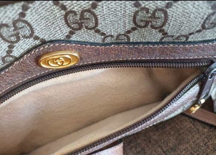 Old Gucci GGパターン シェリーラインショルダーバッグ