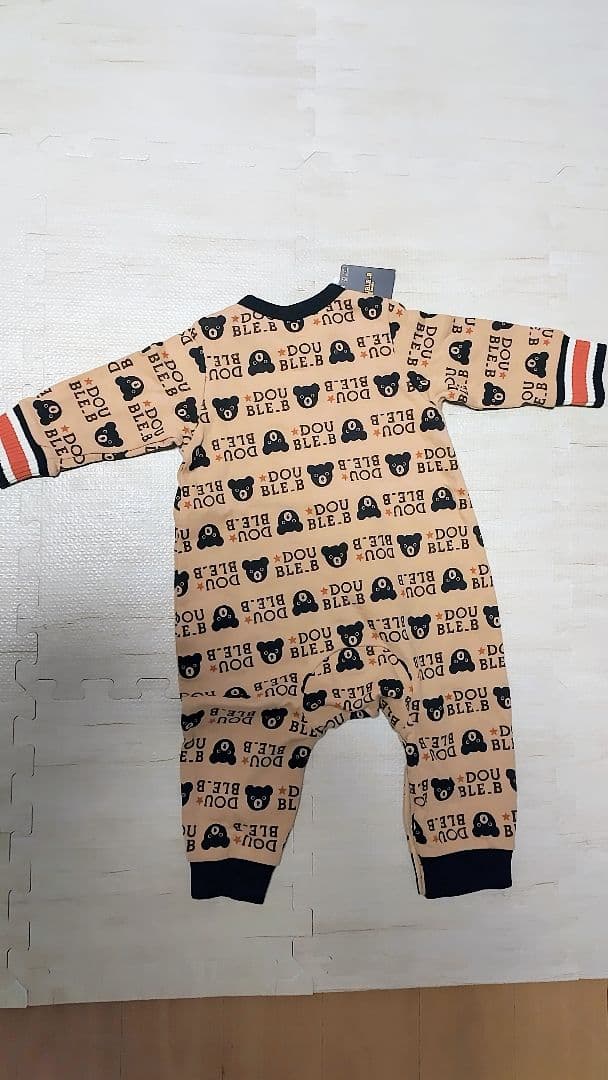 ミキハウス ダブルB チョコレートベアカバーオール 80サイズ