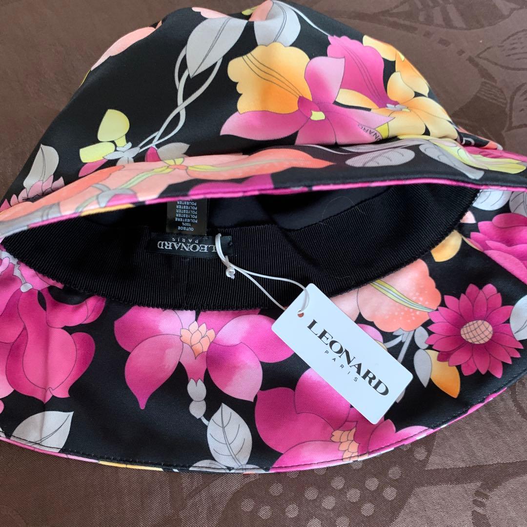 レオナール　花柄バケットハット