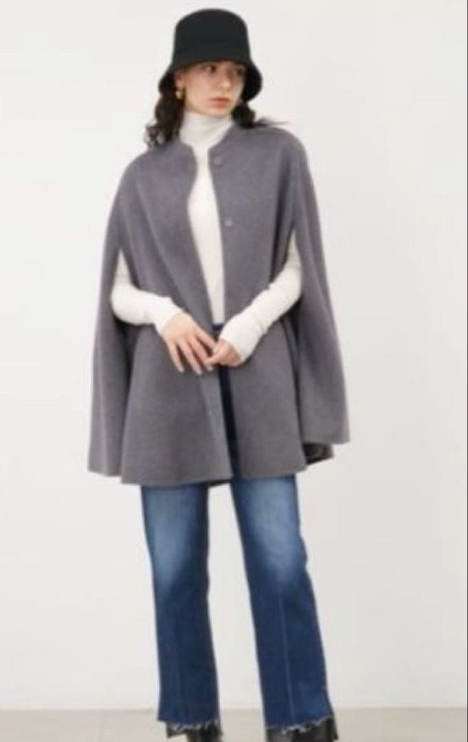 ミラオーウェン　グレー ケープコート