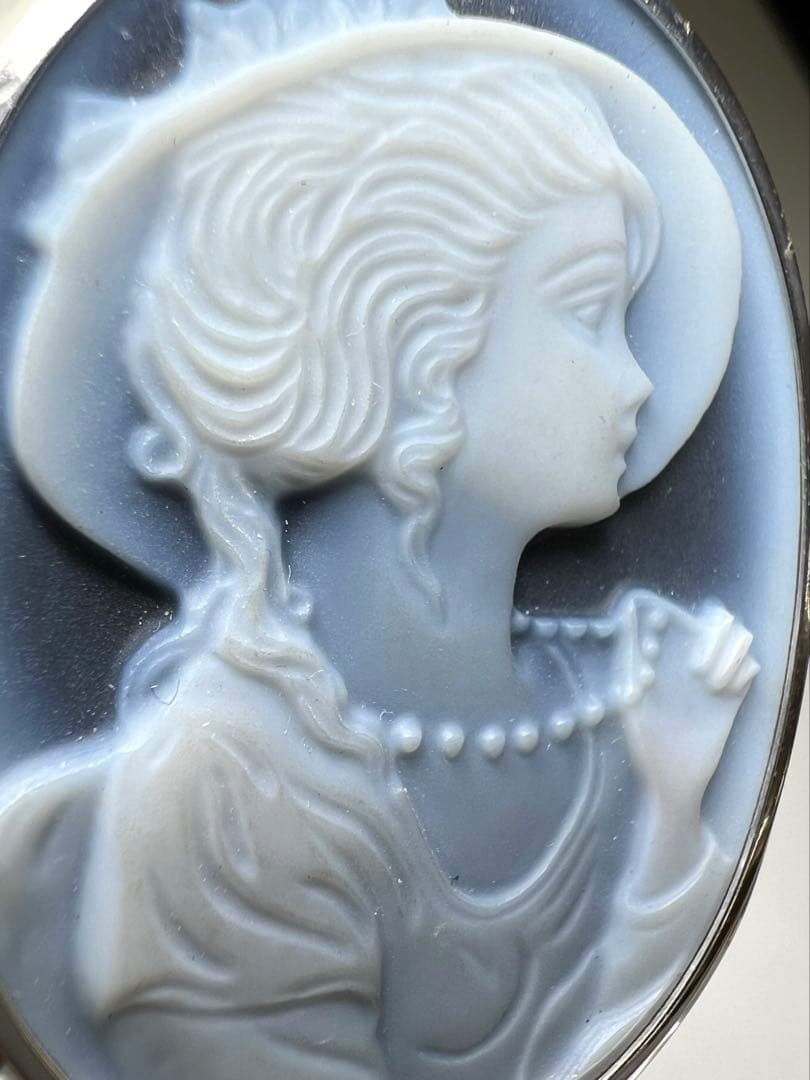 本ストーンカメオブローチ　16g 東Y8-0210☆2F