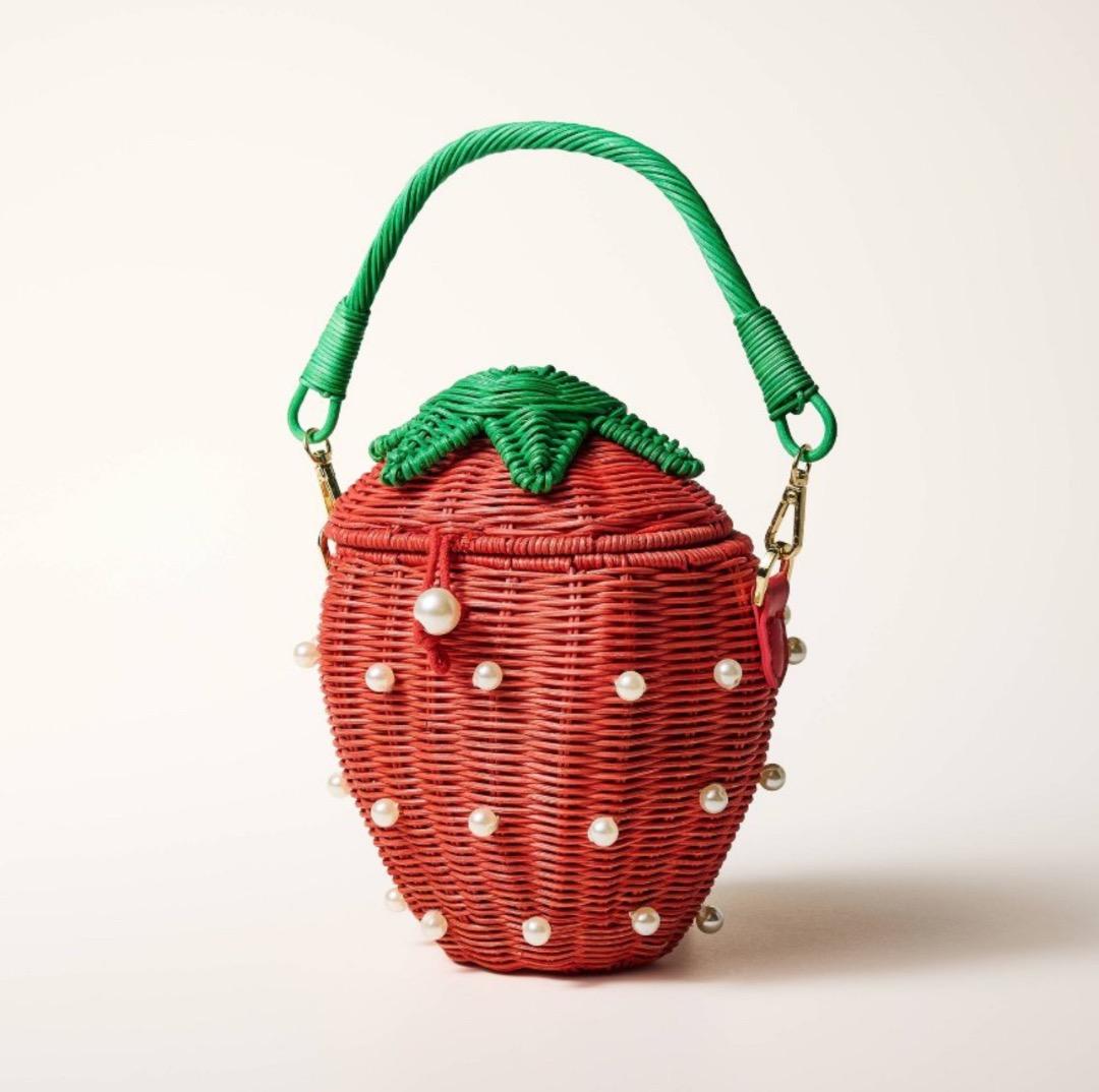 【完売品】限定販売⭐︎ kate spade イチゴ型パールかごバッグ