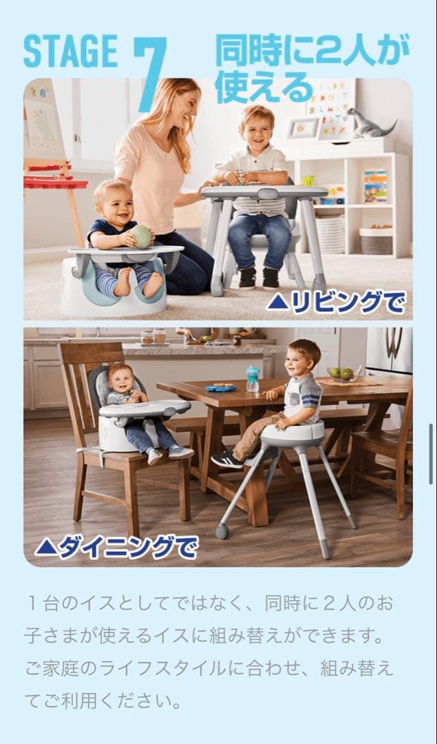 【未開封】グレコ　7in1ハイチェア　フロアツーテーブル