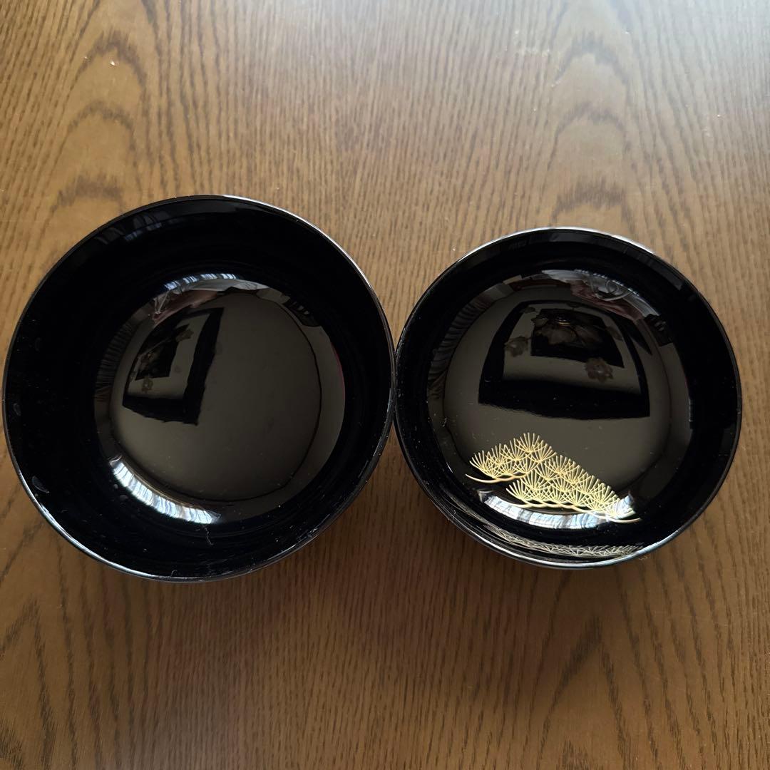 象彦　黒塗り吸物椀