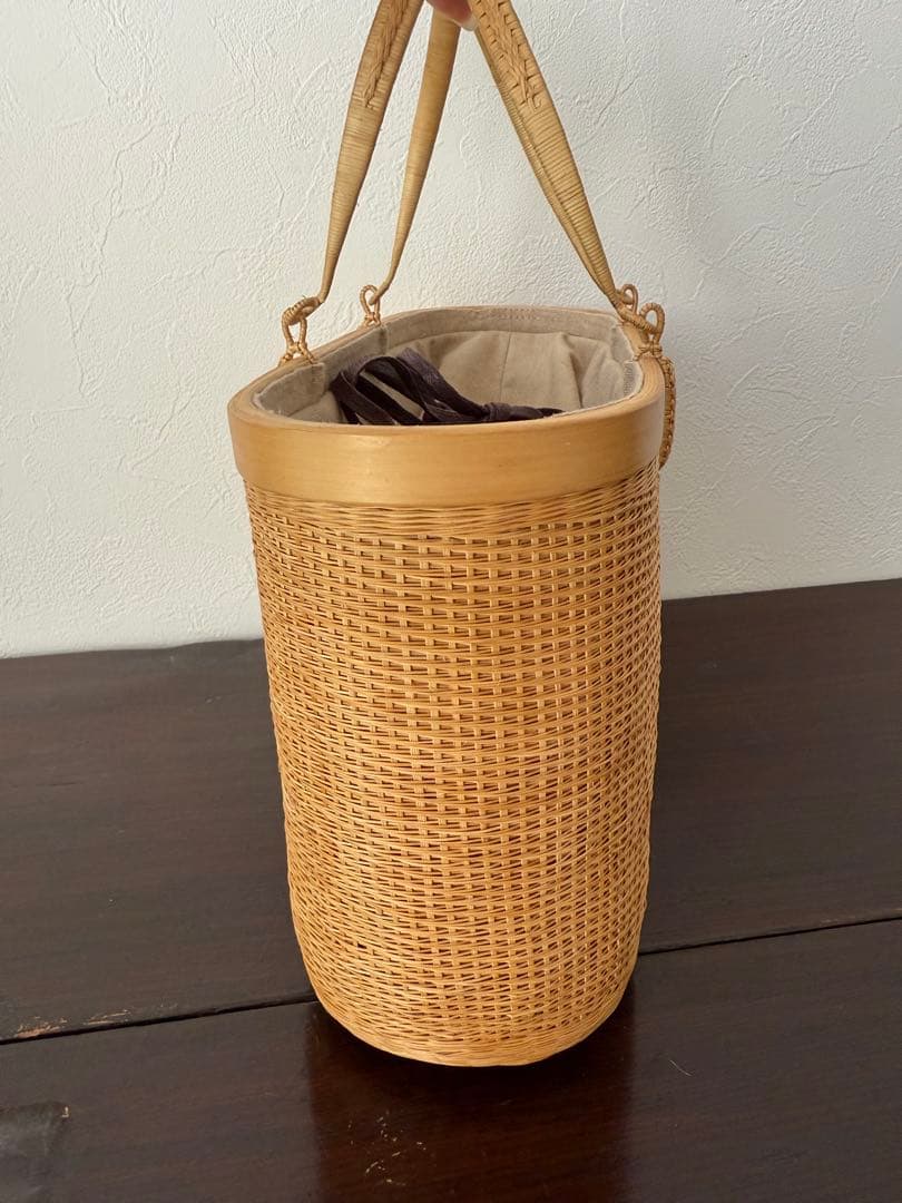 プラニー工房　高級籠バック（少し大きめ）