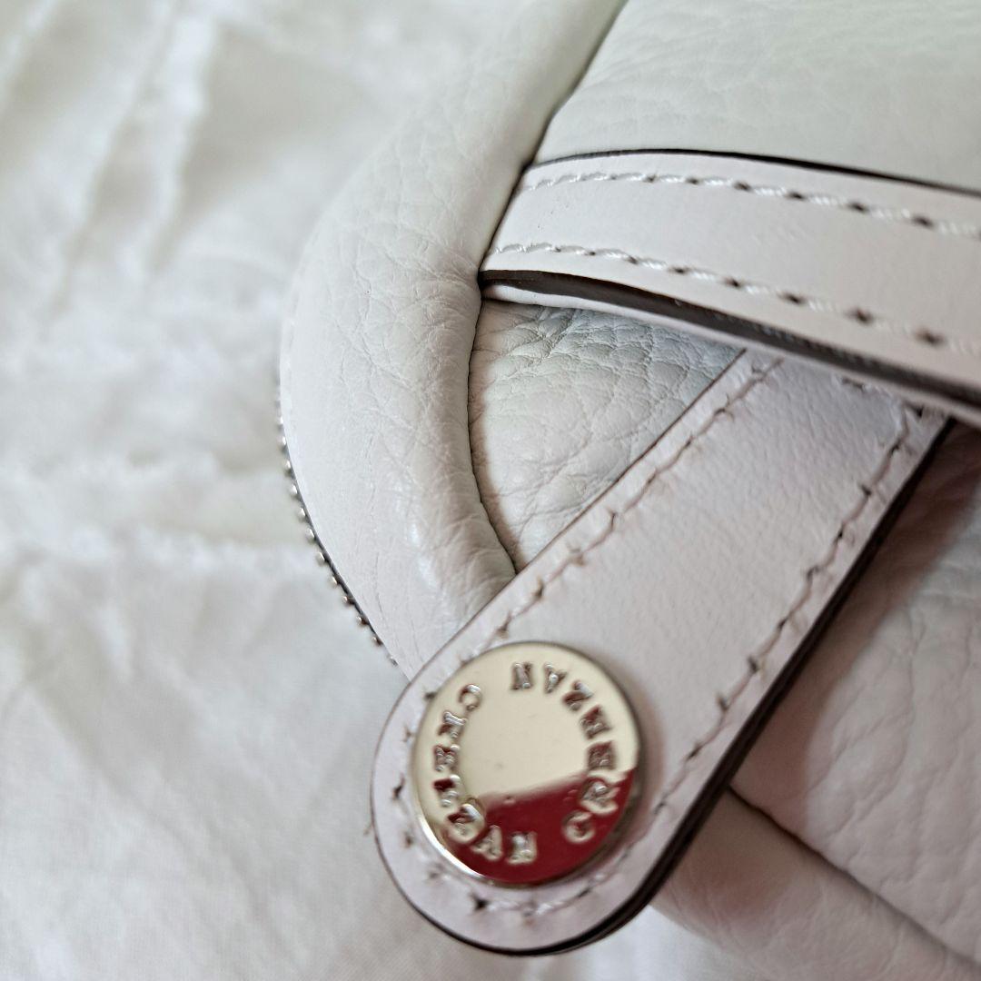 極美品！豊岡鞄　CREEZAN 　白　リュックサック　撥水加工　レザー 男女