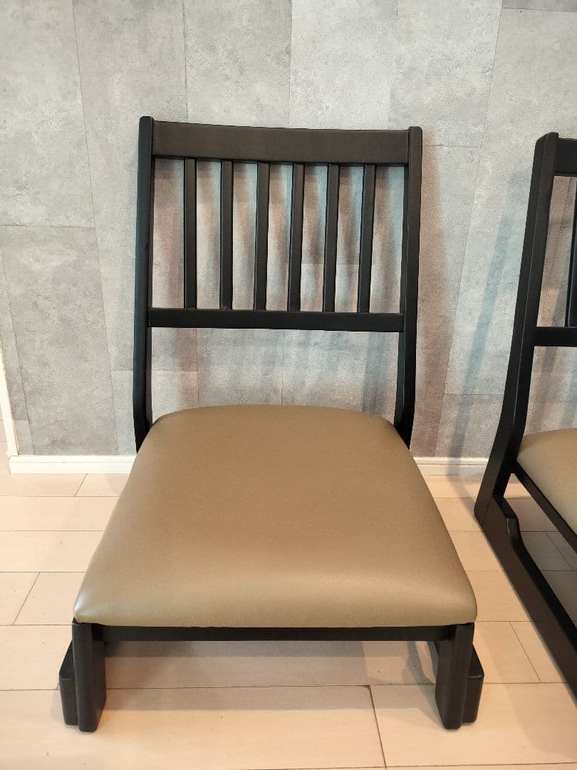 2脚セット！　お座敷チェア スタッキング チェア　足が楽な座椅子