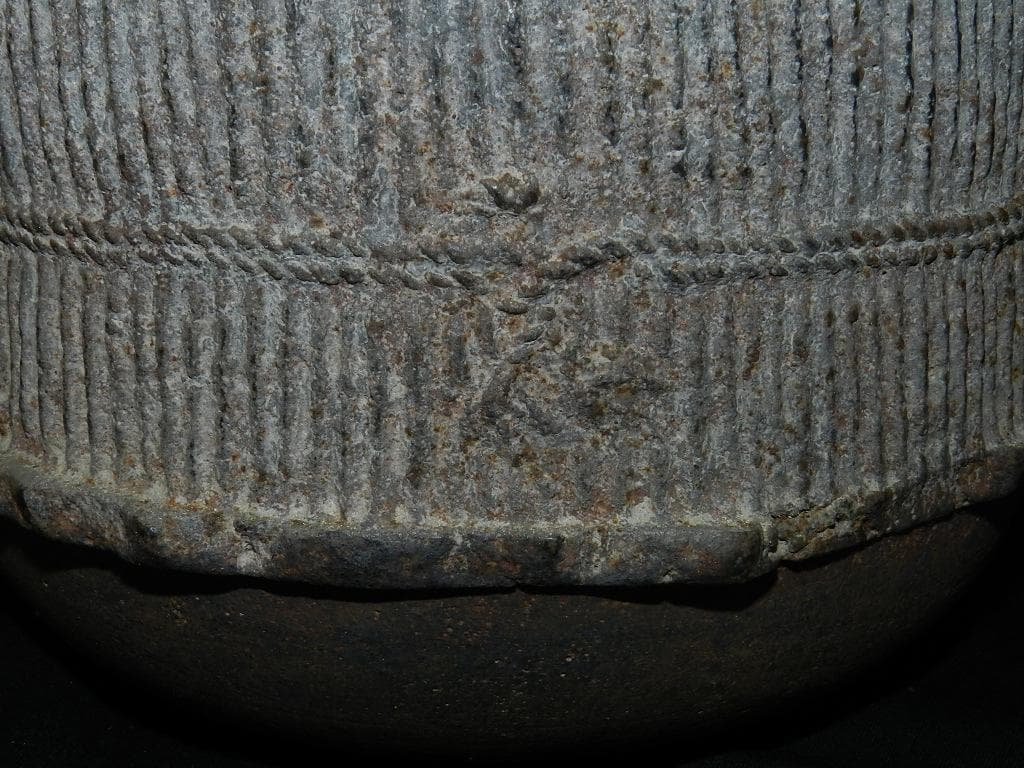 O18値下品 茶￼道具 江戸期 小槌環付き形 俵形白肌鐵地 亀摘み蓋