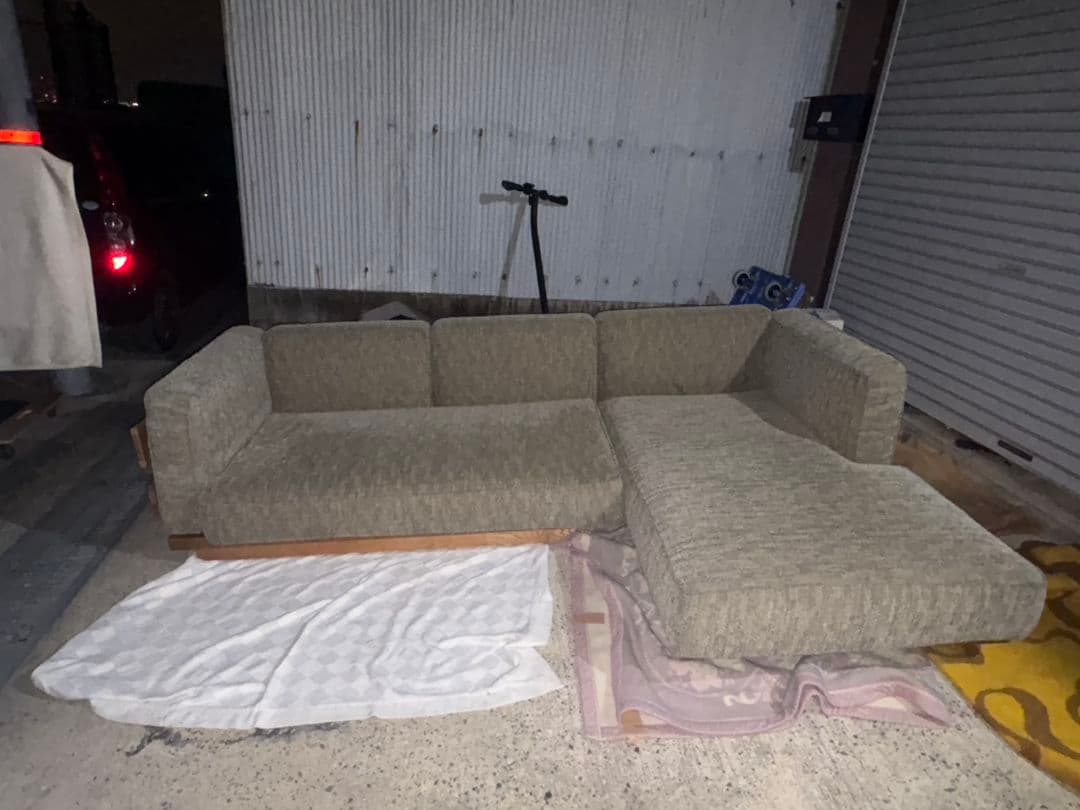 3人がけL字型ソファ