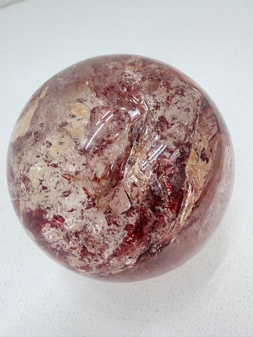 ファイヤークォーツ　スフィア　丸玉　虹　C