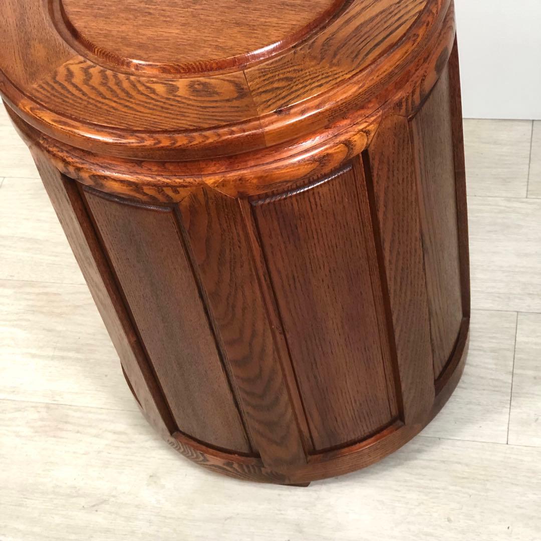 李朝家具　丸型テーブル　丸型チェスト　収納　小物入れ