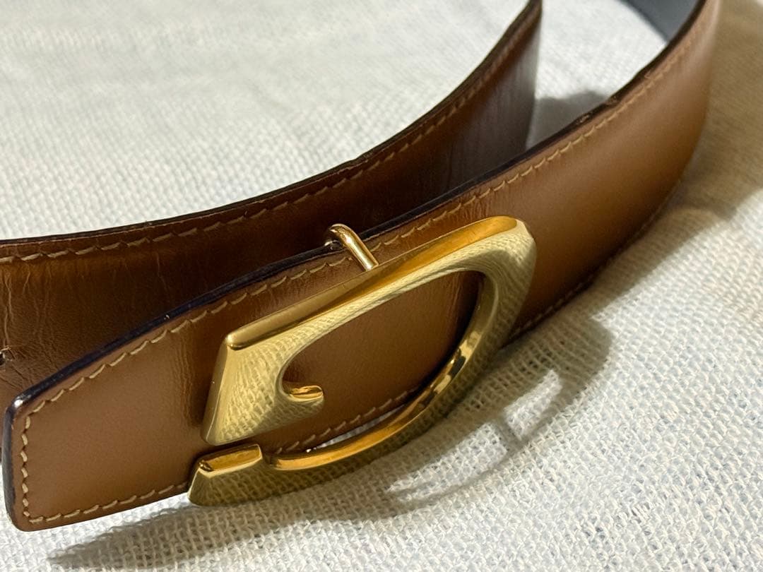 美品◾️Gucci グッチ ブラウンG型バックル ベルト