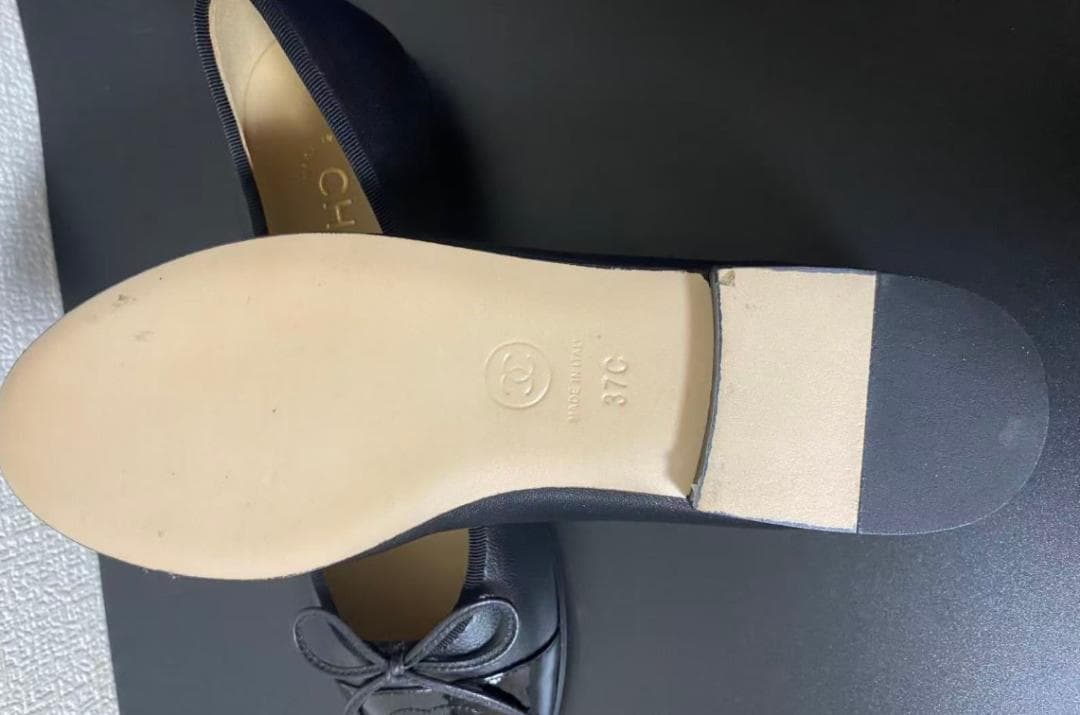 シャネル バレエシューズ 黒 37C 美品