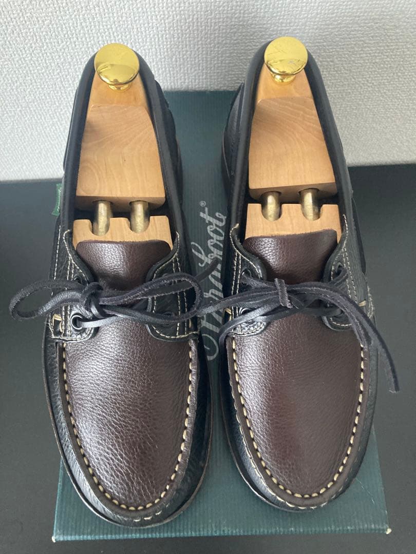 PARABOOT：BARTH SPORT デッキシューズ ブラック×ブラウン 7