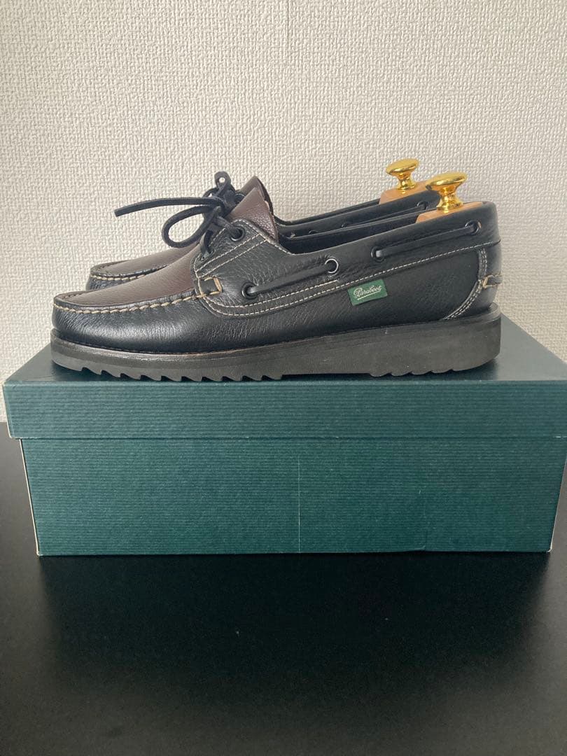 PARABOOT：BARTH SPORT デッキシューズ ブラック×ブラウン 7