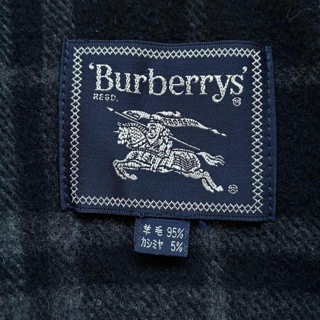 【激レア】バーバリーズ ポンチョ コート カシミヤ混 シャドーチェック ブラック