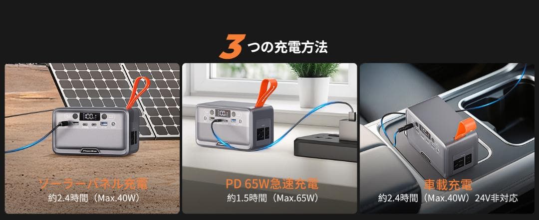PowerUrus ポータブル電源 89.6Wh 小型AC100V・DC100W