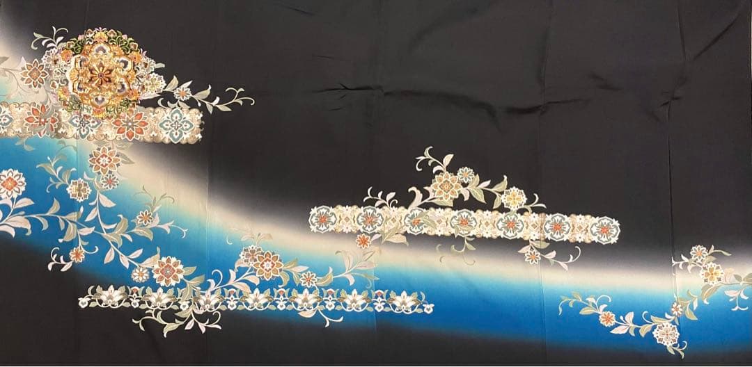 黒留袖 着物リメイク用 素材 ハンドメイド まとめ売り！