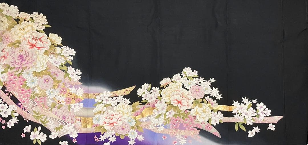 黒留袖 着物リメイク用 素材 ハンドメイド まとめ売り！