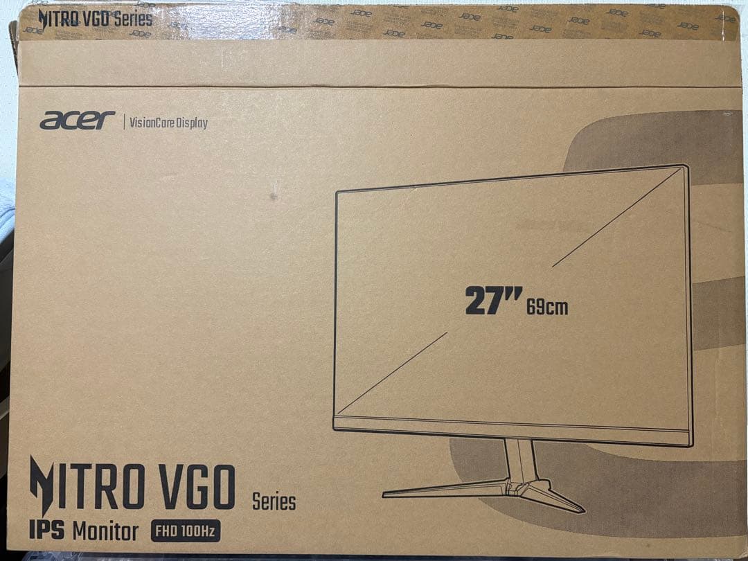 Acer Nitro VG270 27インチ ゲーミングLCDモニター 本体