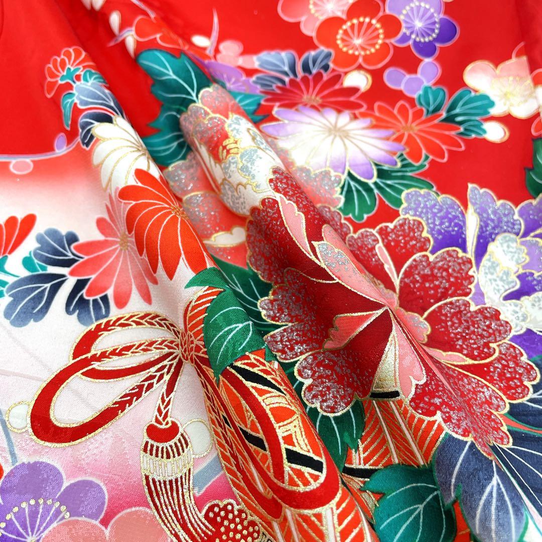 ◎mk-1071　未使用　女の子　七五三　振袖・襦袢セット　1-16