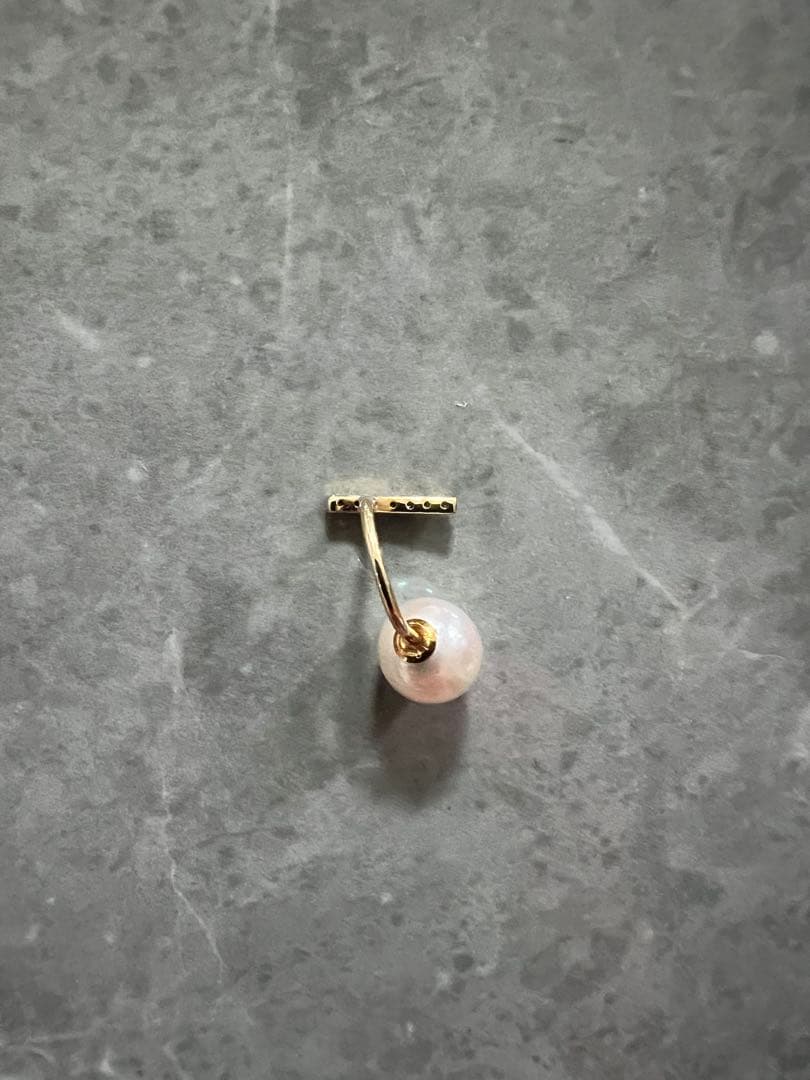 ヒロタカ★Hirotaka PGB03 ダイヤ×パール ピアス（右耳用）