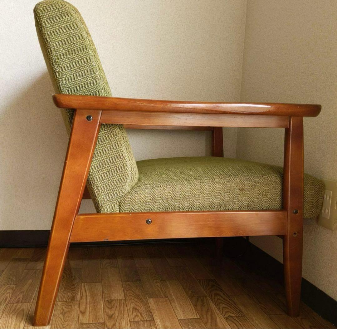 専用です。 送料込 オールド カリモク家具 Kチェア モスグリーン