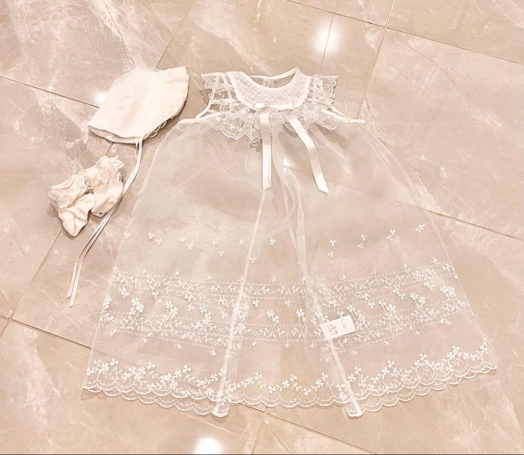 ミキハウスベビー セレモニードレス4点セット50-70cm mikihouse