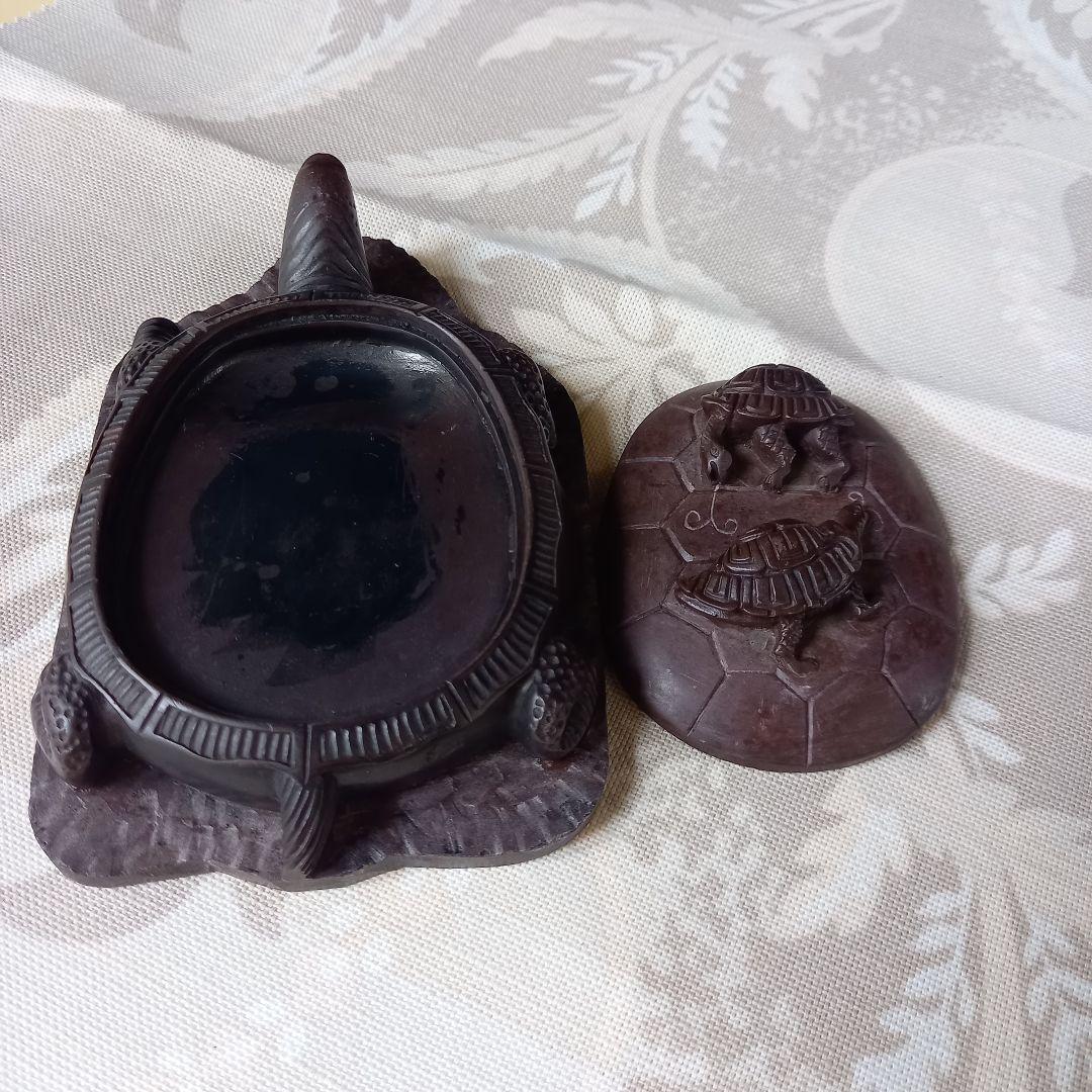 硯　亀蓋硯　骨董品　アンティーク　カメ