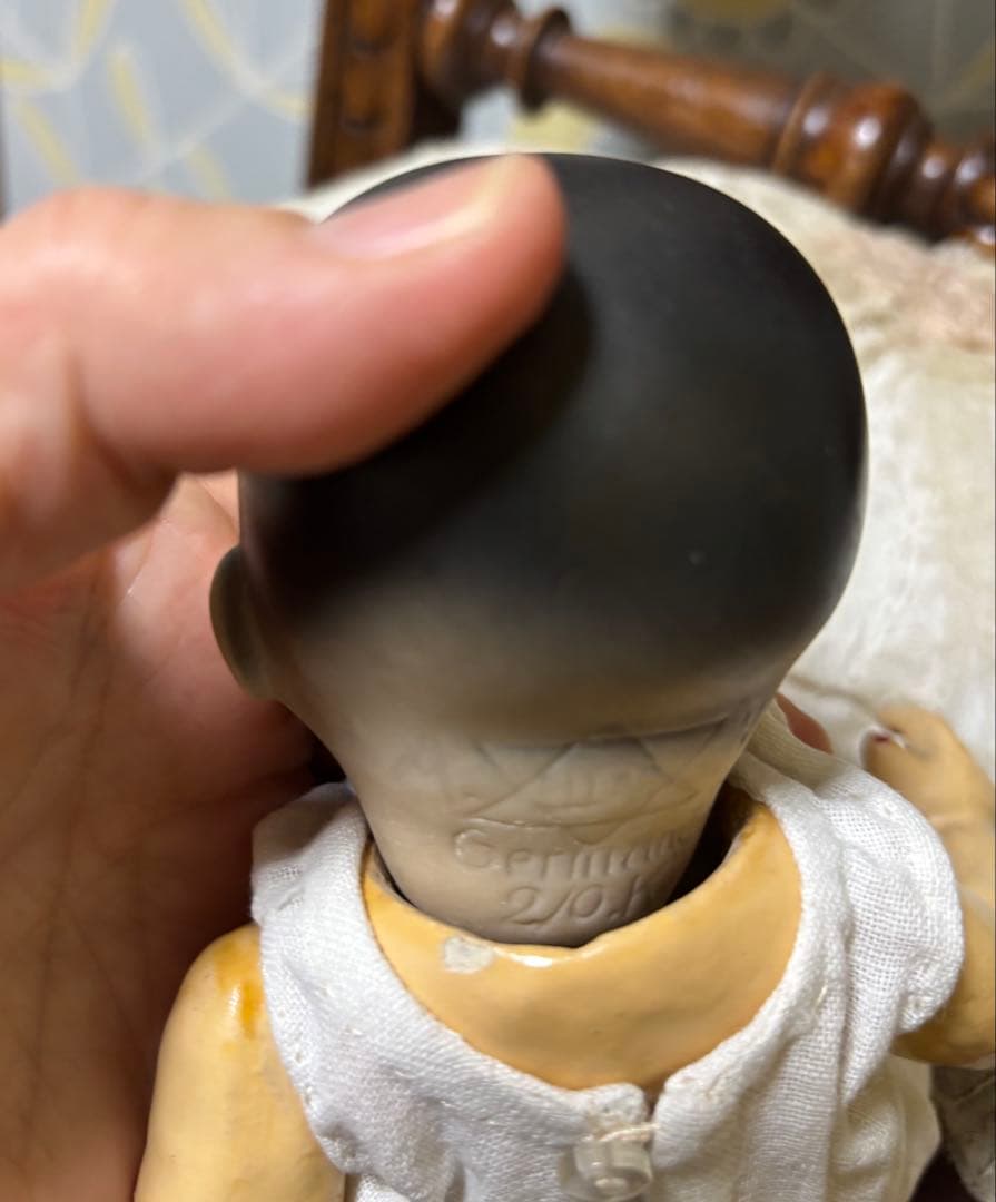 アンティークビスクドール アーモンドマルセル オリエンタルベビーアジアンドール