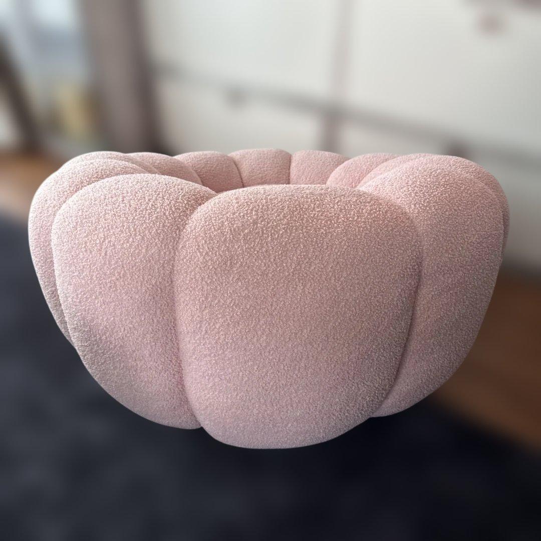 れ*7様 ★美品★ 1人掛けカボチャソファパンプキンソファ 回転式 ファブリック