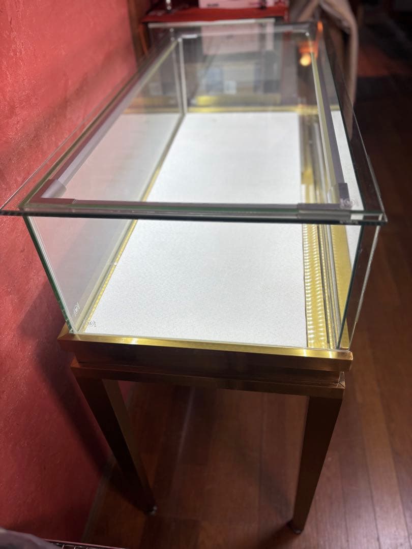 カウンター型LED照明&引き出し付きガラスジュエリーショーケース