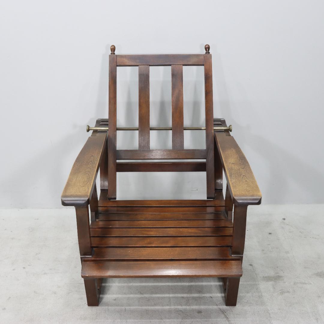 ヴィンテージ リクライニングチェア 木製 レトロ リラックスチェア