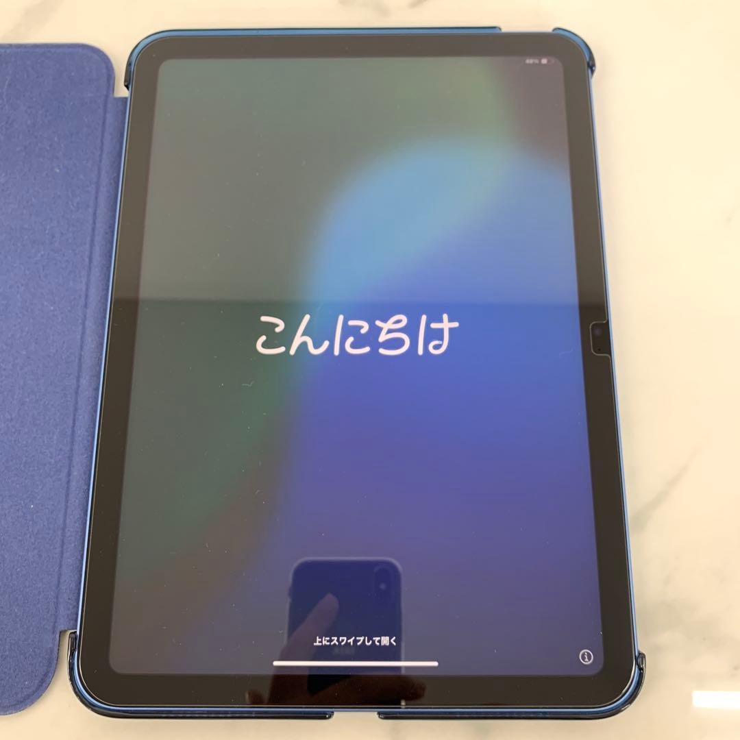 。iPad 第10世代 64GB Wi-Fiモデル ブルー カバー付き