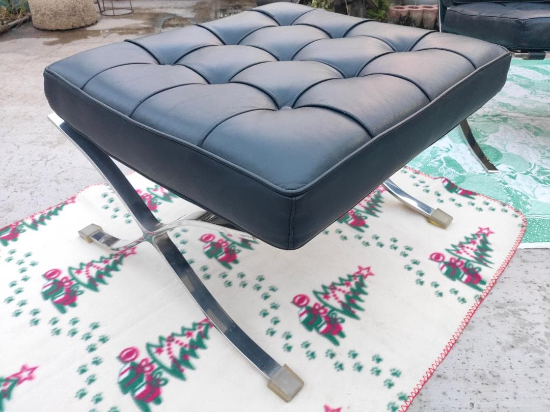 【送料込み】本革☆バルセロナチェア スツールA☆リプロダクト☆美品