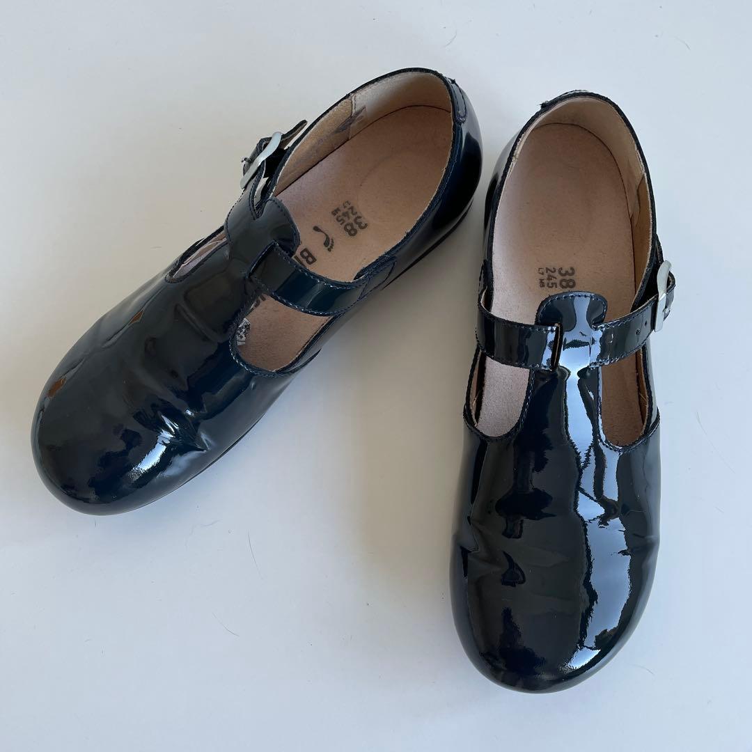 ビルケンシュトックBIRKENSTOCK TICKEL ネイビーTストラップ38