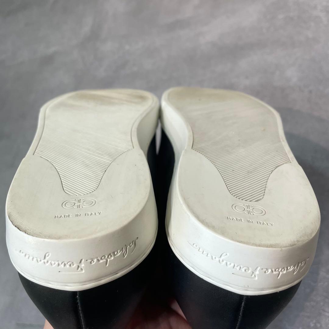 美品 フェラガモ RUFINA ヴァラリボン キルティング 黒 6 23.5