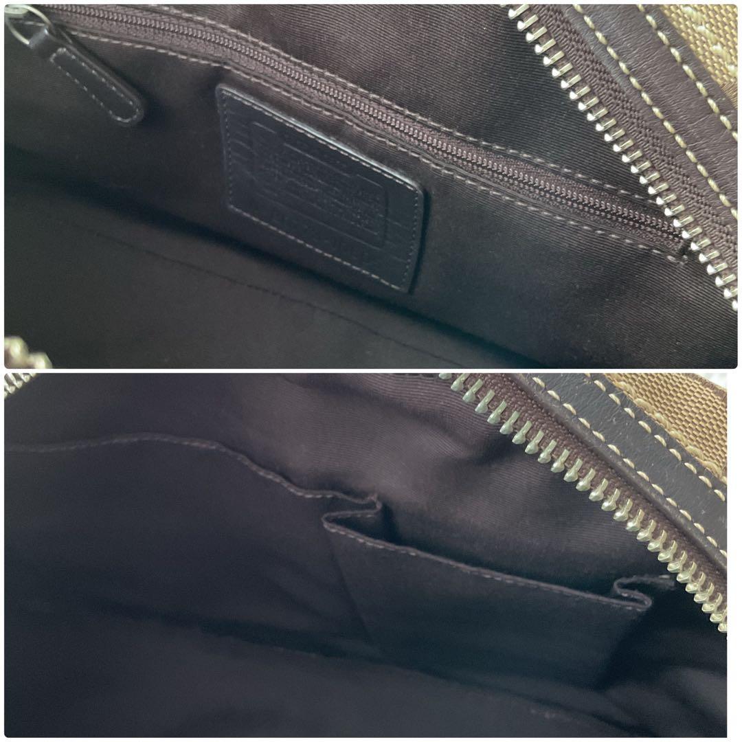 コーチ 10605 シグネチャー ショルダーバッグ キャンバス/レザー