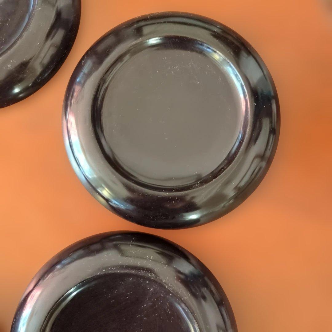 骨董　木皿　蒔絵　図変わり　草花　漆器　金彩　盆　丸盆　5枚