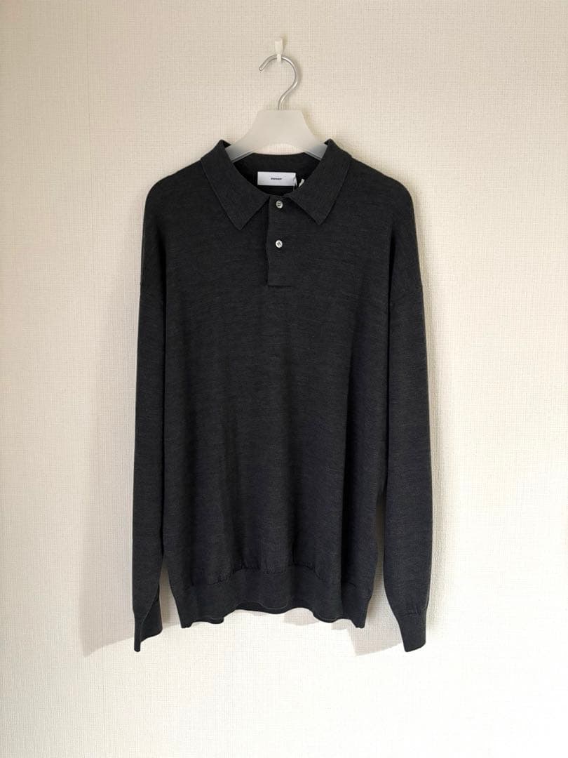 トップス High Gauge Knit Oversized L/S Polo