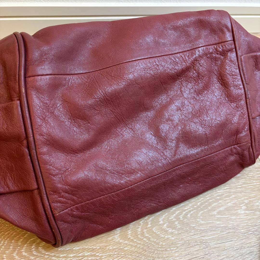 Chloe エテル ハンドバッグ レザー 赤 ボルドー ショルダー 容量大きめ
