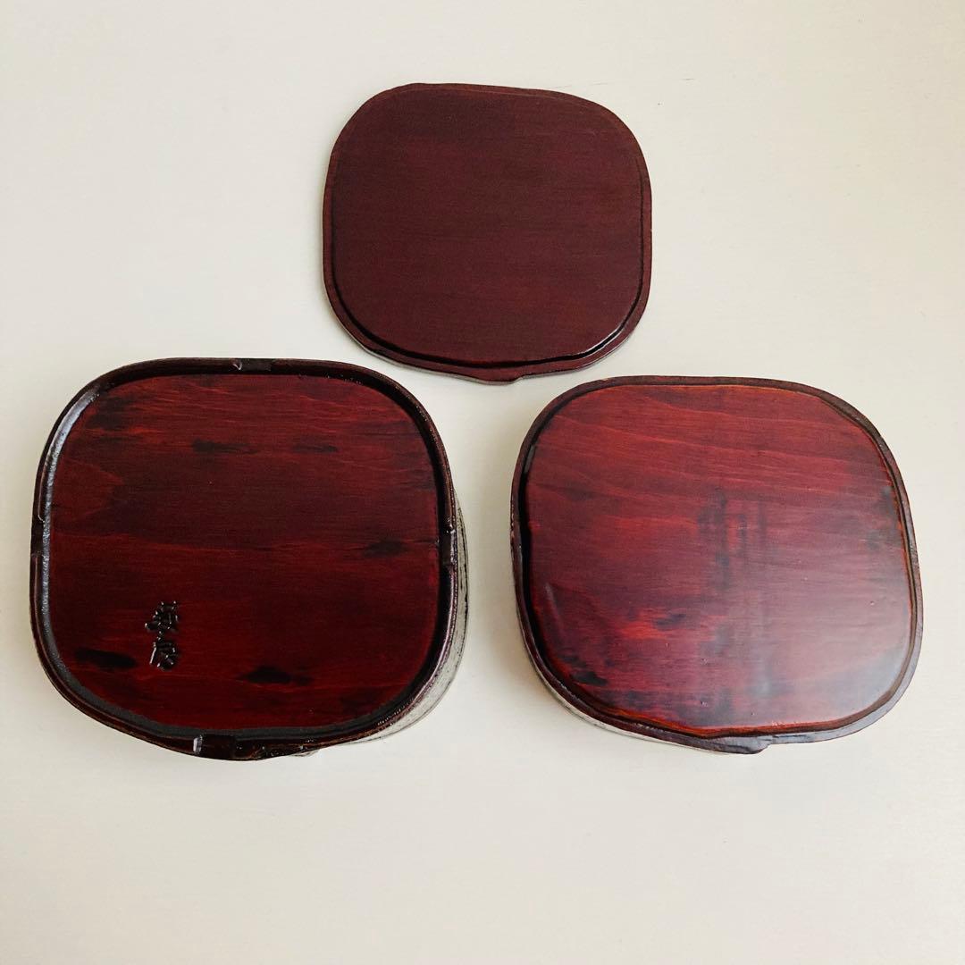 漆工芸　漆作家　本間幸夫　木皮二段重（角）弁当箱　重箱　荻房　 漆器