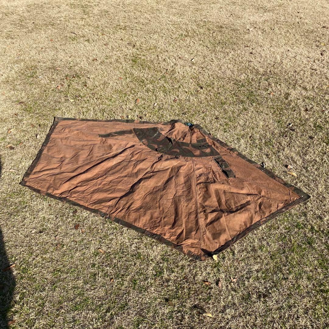 ハンガリー軍幕②　ポンチョ　２枚　ポール・ペグセット　 ワンポールテント