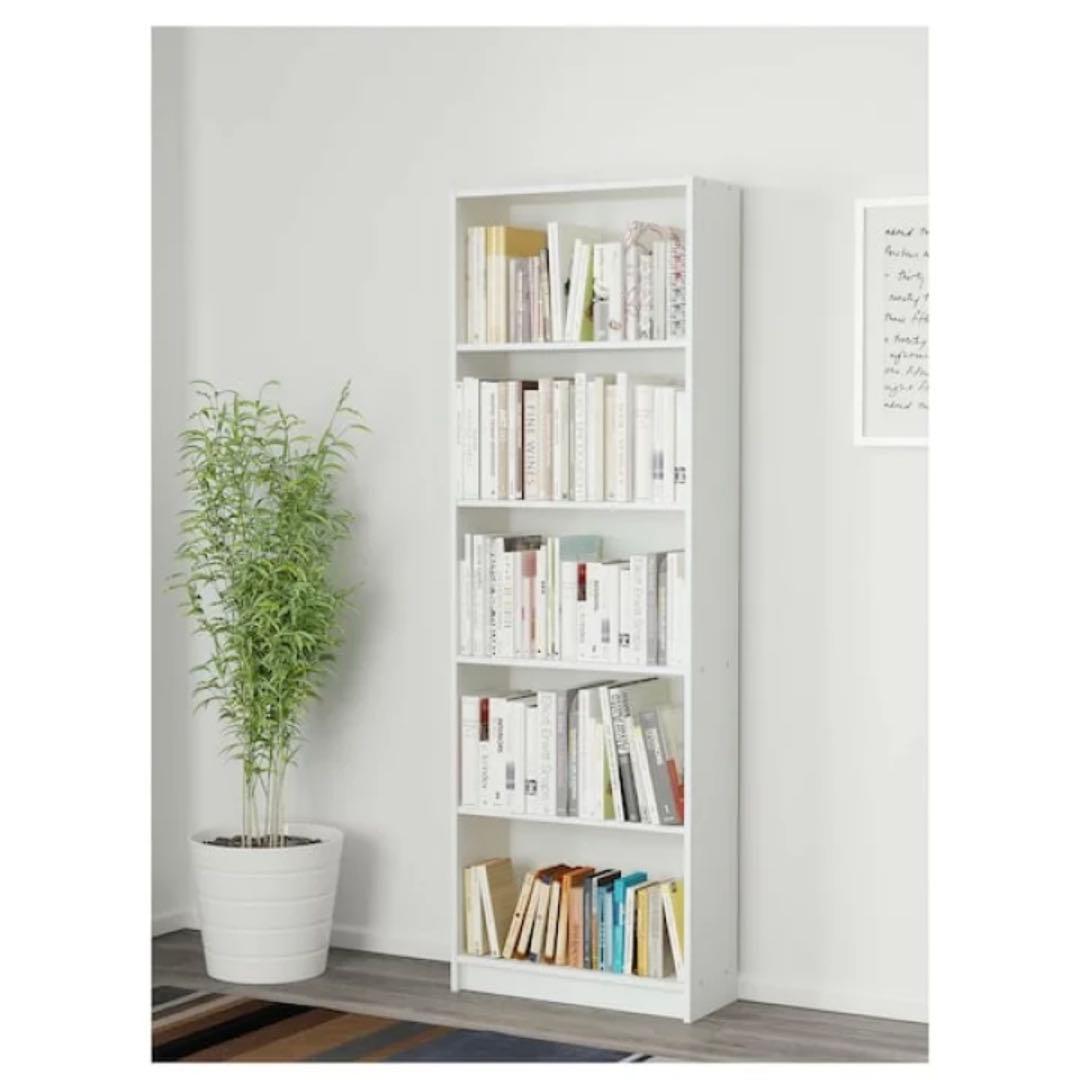 【送料込】IKEA ホワイト 5段本棚 180cm