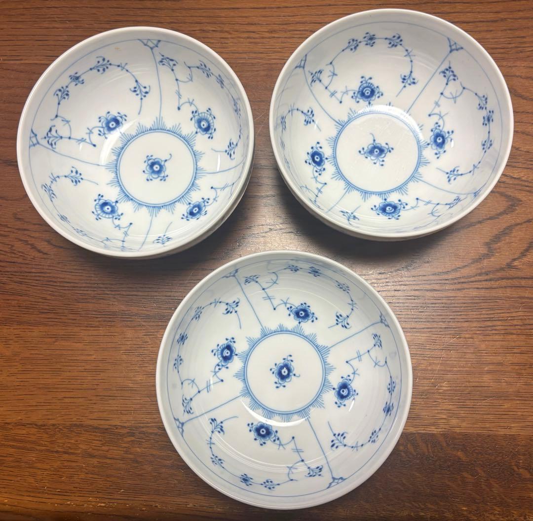 ロイヤルコペンハーゲン プレイン　ボウル　3個