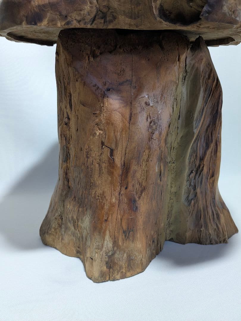一点もの　天然木　銘木　テーブル　瘤杢　花台　アンティークインテリア 木製