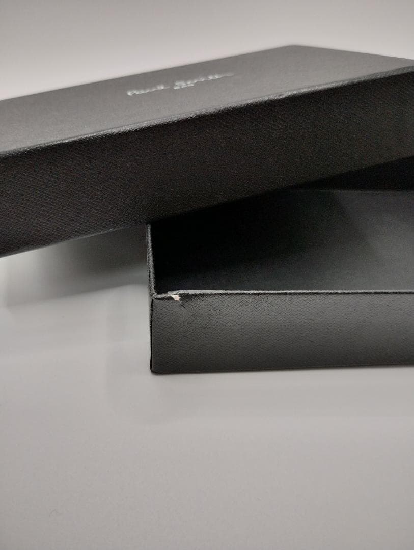 【新品・未使用】 ポールスミス 名刺入れ ネイビー レザー ステッチ箱付き