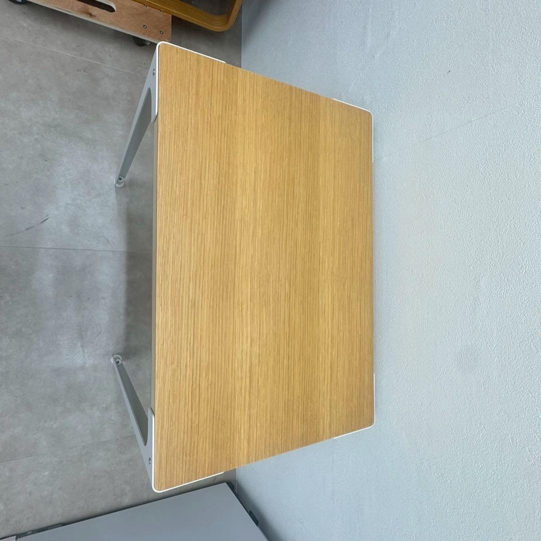 無印良品 MUJI スチール脚木製デスク オーク突板 中古品 nk01